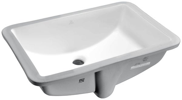 Pegasus Series 21 in. Ceramic Undermount Sink Basin in White - Luxe Bathroom Vanities