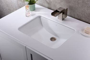 Pegasus Series 21 in. Ceramic Undermount Sink Basin in White - Luxe Bathroom Vanities