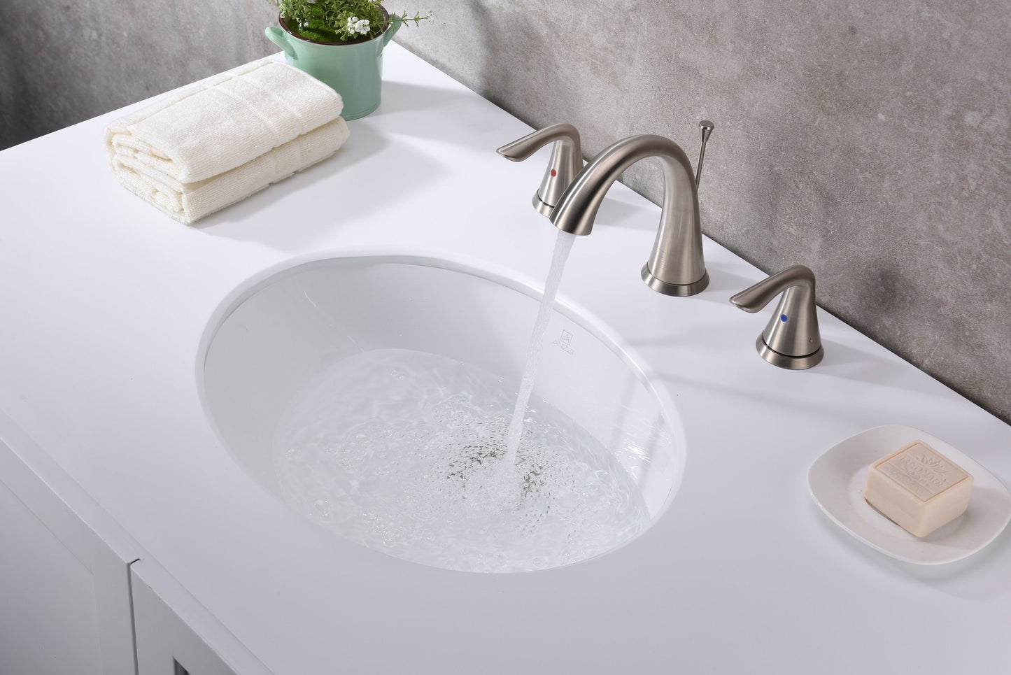 Rhodes Series 7.75 in. Ceramic Undermount Sink Basin in White - Luxe Bathroom Vanities