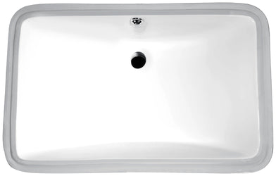 Dahlia Series 7.5 in. Ceramic Undermount Sink Basin in White - Luxe Bathroom Vanities