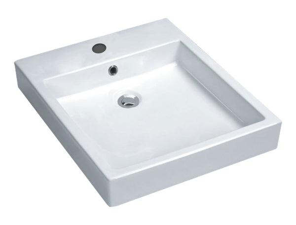 Deux Series Ceramic Vessel Sink in White - Luxe Bathroom Vanities