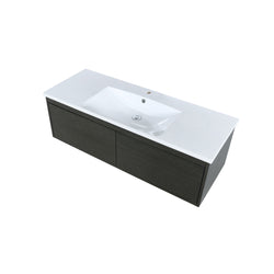 Lexora Sant 48" Iron Charcoal Bathroom Vanity and Acrylic Composite Top with Integrated Sink - Luxe Bathroom Vanities