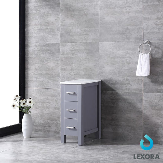 Volez 12" Side Cabinet, Phoenix Stone Top - Luxe Bathroom Vanities Luxury Bathroom Fixtures Bathroom Furniture