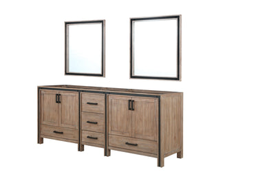 Ziva 84" Double Vanity, no Top and 34" Mirrors - Luxe Bathroom Vanities Luxury Bathroom Fixtures Bathroom Furniture