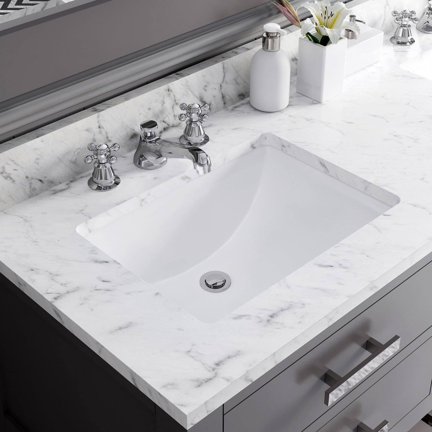 Water Creation Madalyn 60 Inch Double Sink Bathroom Vanity With Faucet - Luxe Bathroom Vanities