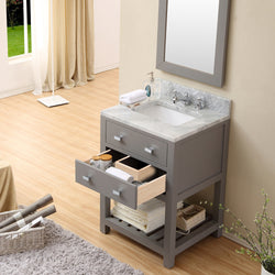 Water Creation 24 Inch Single Sink Bathroom Vanity With Matching Framed Mirror And Faucet From The Madalyn Collection - Luxe Bathroom Vanities