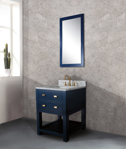 Water Creation 24 Inch Single Sink Bathroom Vanity With F2-0012 Faucet And Mirror From The Madalyn Collection - Luxe Bathroom Vanities