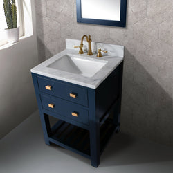 Water Creation 24 Inch Single Sink Bathroom Vanity With F2-0012 Faucet And Mirror From The Madalyn Collection - Luxe Bathroom Vanities