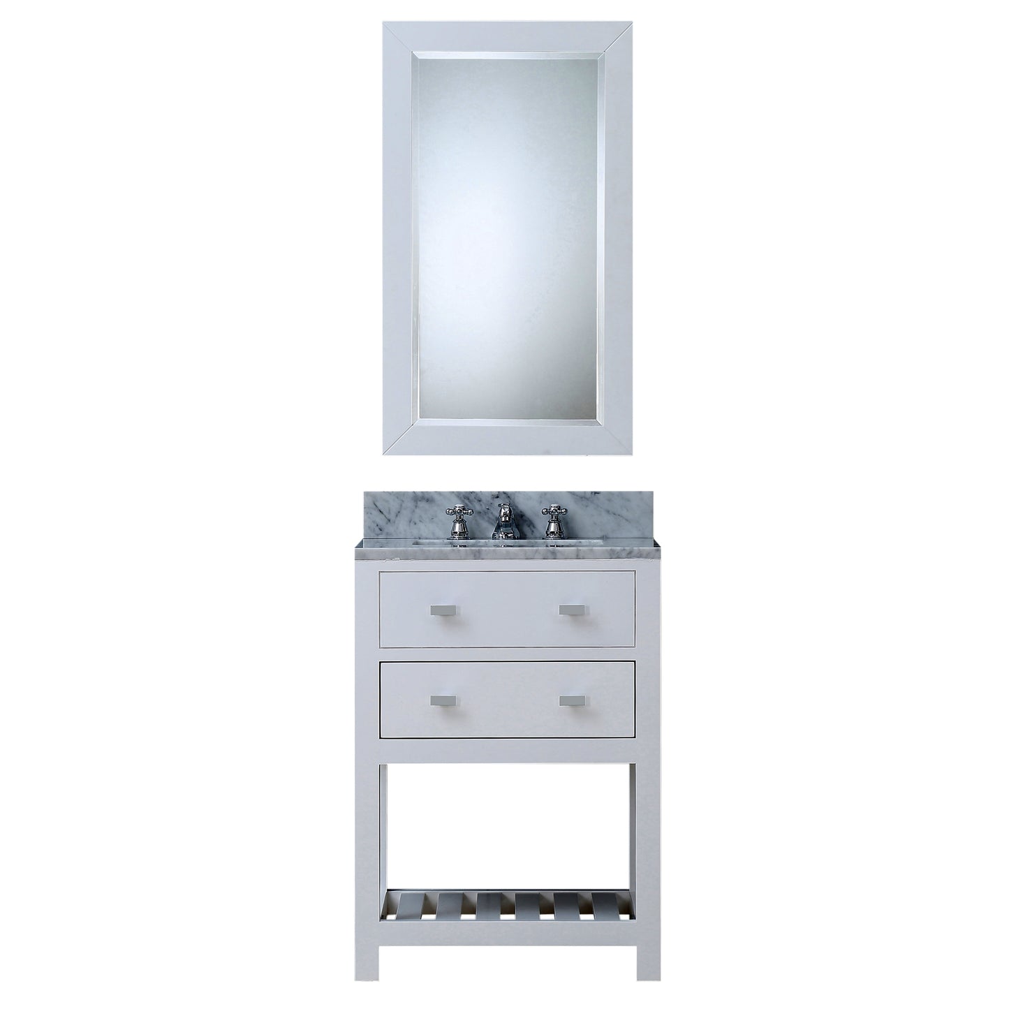 Water Creation 24 Inch Single Sink Bathroom Vanity With Matching Framed Mirror From The Madalyn Collection - Luxe Bathroom Vanities