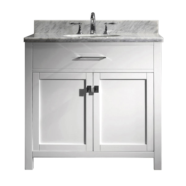 Virtu USA Caroline 36" Single Bath Vanity with Marble Top and Round Sink - Luxe Bathroom Vanities Luxury Bathroom Fixtures Bathroom Furniture