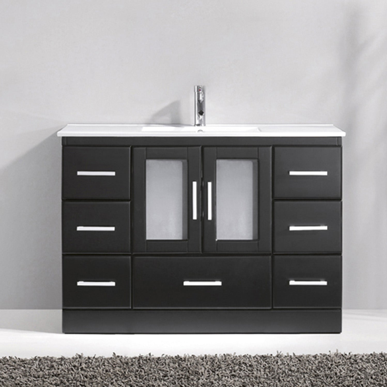 Virtu USA Zola 48" Single Bath Vanity with White Ceramic Top and