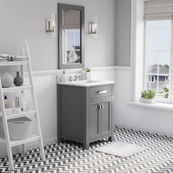 Water Creation 24 Inch Madison Single Sink Bathroom Vanity With Matching Framed Mirror - Luxe Bathroom Vanities