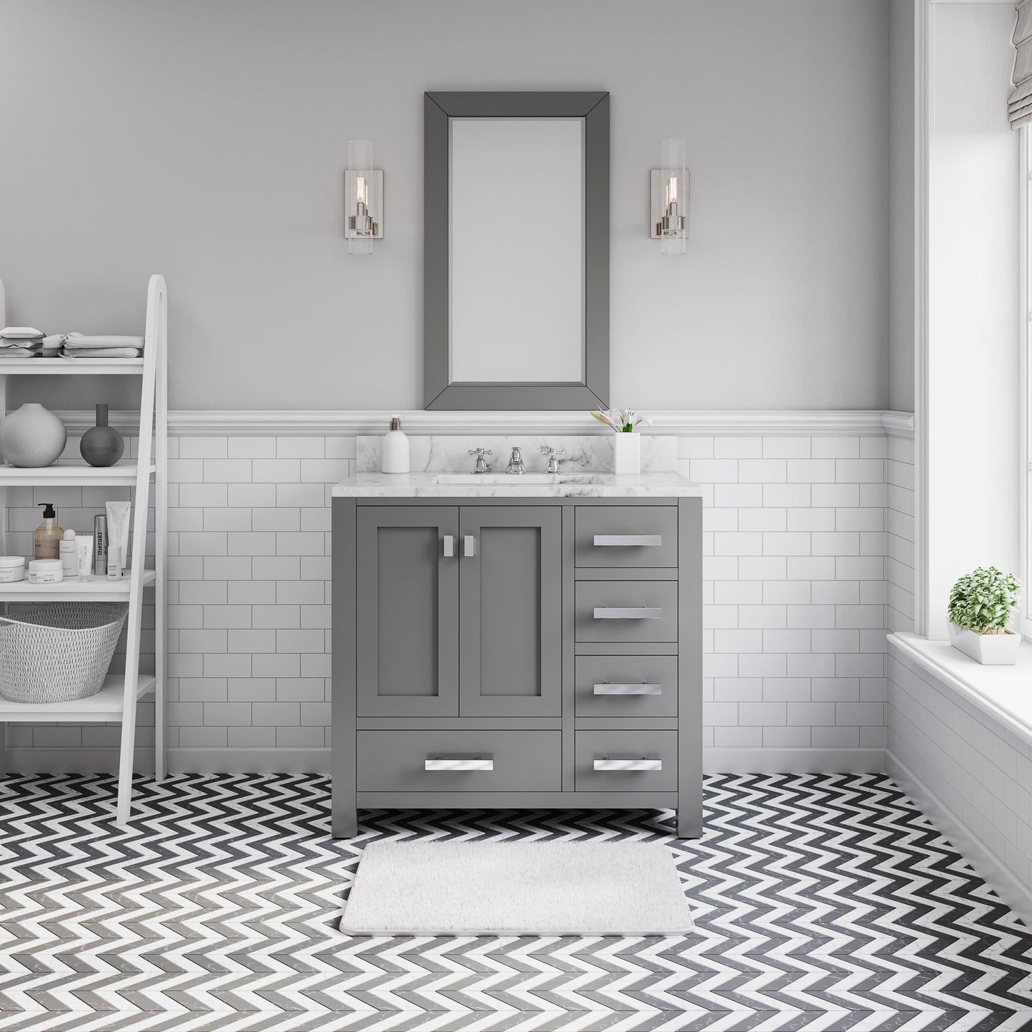 Water Creation Madison 36 Inch Wide  Single Sink Bathroom Vanity - Luxe Bathroom Vanities