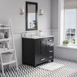 Water Creation Madison 36 Inch Wide Single Sink Bathroom Vanity With Matching Mirror - Luxe Bathroom Vanities