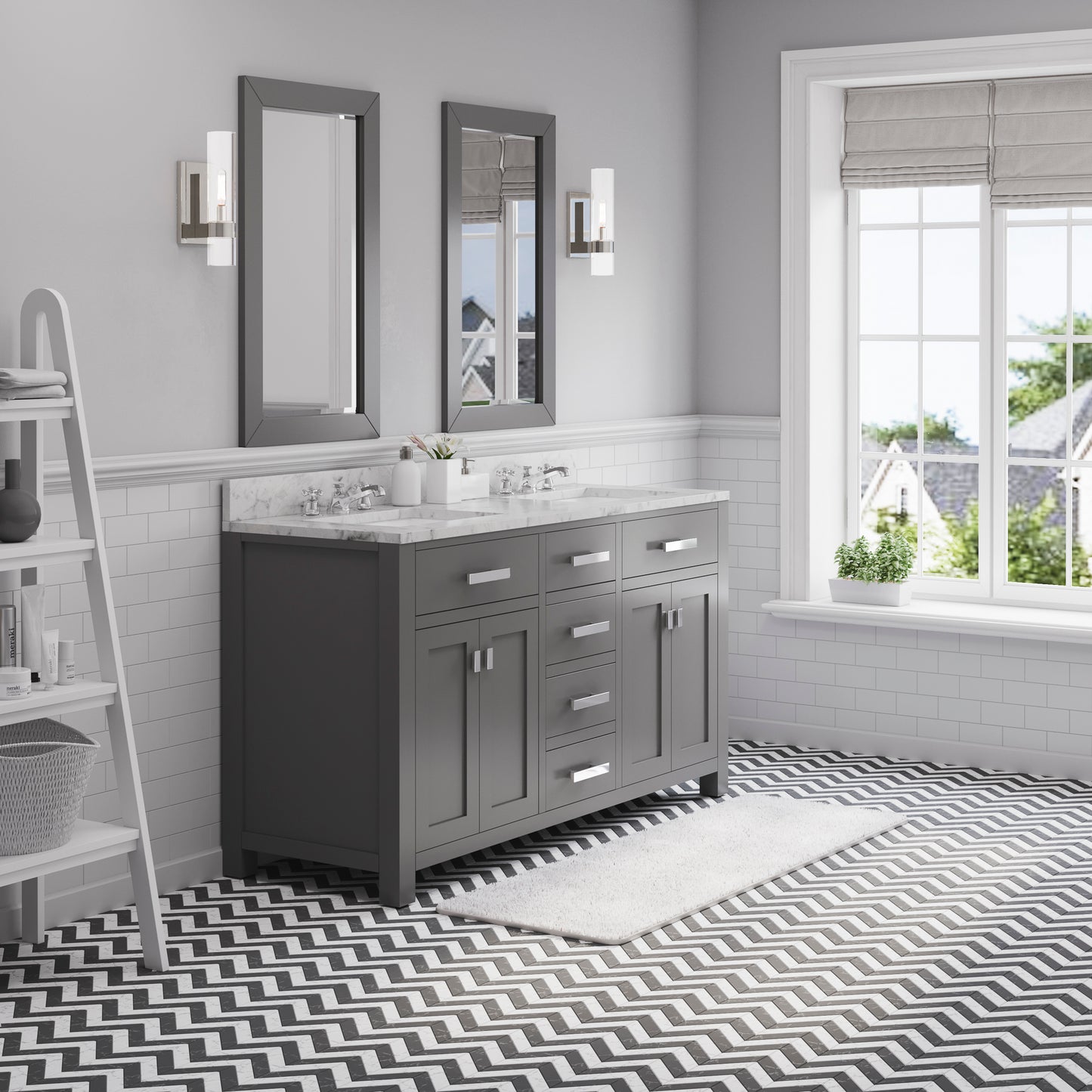 Water Creation Madison 60 Inch Double Sink Bathroom Vanity - Luxe Bathroom Vanities