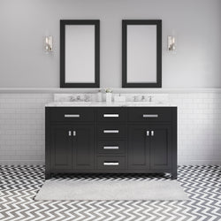 Water Creation Madison  60 Inch Double Sink Bathroom Vanity With Faucet - Luxe Bathroom Vanities