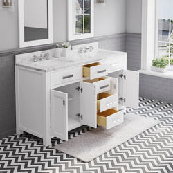 Water Creation Madison 60 Inch Double Sink Bathroom Vanity - Luxe Bathroom Vanities