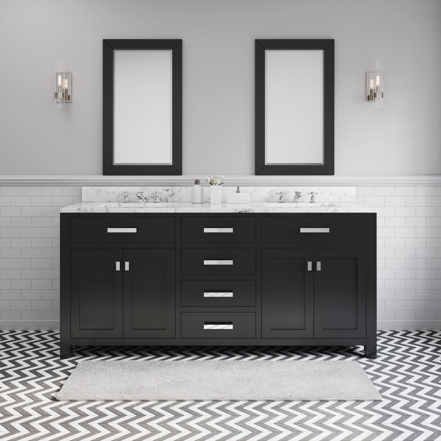 Water Creation Madison 72 Inch Double Sink Bathroom Vanity - Luxe Bathroom Vanities