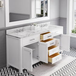 Water Creation Madison 72 Inch Double Sink Bathroom Vanity With Matching Large Framed Mirror - Luxe Bathroom Vanities