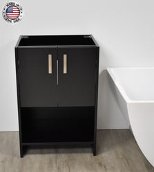 Volpa Cabo 24" Modern Bathroom Vanity with Brushed Nickel Handles Cabinet Only - Luxe Bathroom Vanities Luxury Bathroom Fixtures Bathroom Furniture