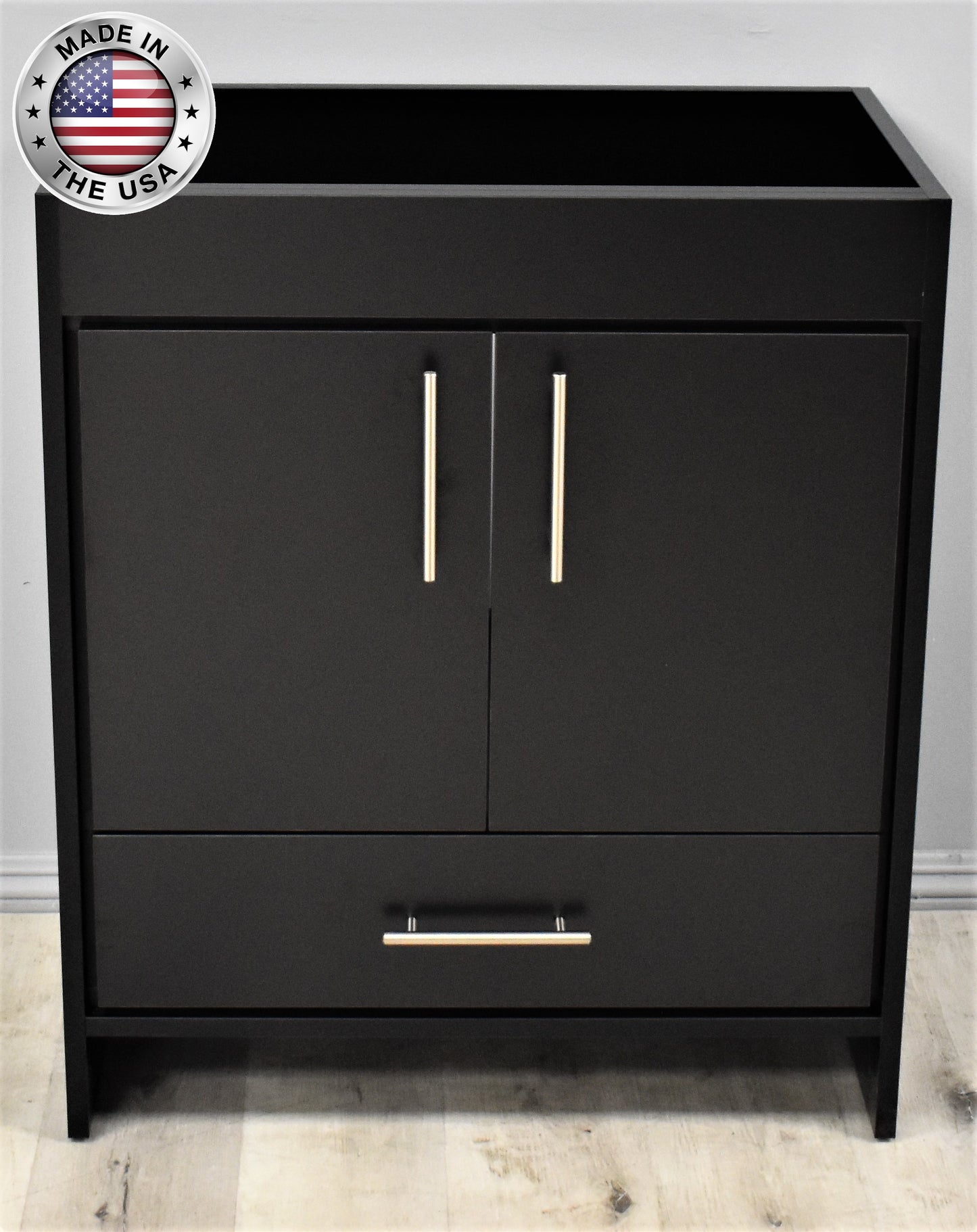 Volpa Rio 30" Modern Bathroom Vanity with Brushed Nickel Round Handles Cabinet Only - Luxe Bathroom Vanities Luxury Bathroom Fixtures Bathroom Furniture