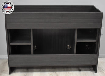 Volpa Villa 48" Modern Bathroom Vanity with Brushed Nickel Round Handles Cabinet Only - Luxe Bathroom Vanities Luxury Bathroom Fixtures Bathroom Furniture