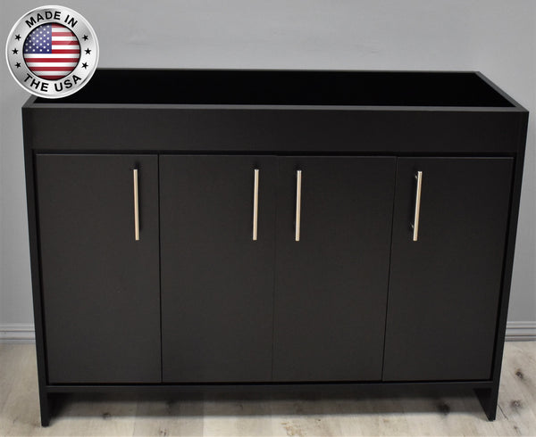 Volpa Villa 48" Modern Bathroom Vanity with Brushed Nickel Round Handles Cabinet Only - Luxe Bathroom Vanities Luxury Bathroom Fixtures Bathroom Furniture