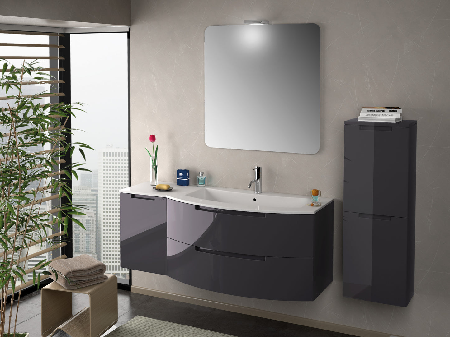 LaToscana Oasi 53" Vanity with Left Side Cabinet - Luxe Bathroom Vanities