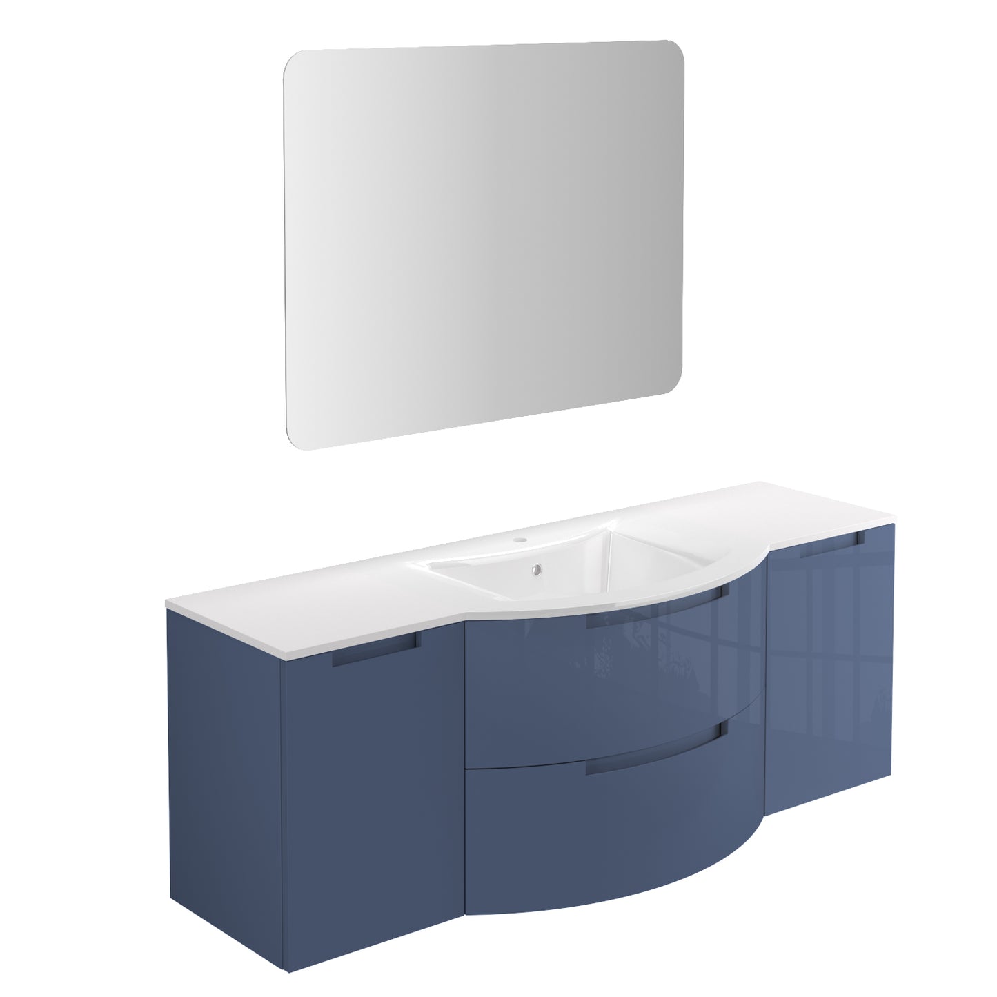 LaToscana Oasi 57" Vanity with Both Side Cabinets - Luxe Bathroom Vanities