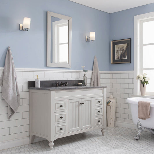Water Creation Potenza 48" Inch Single Sink Bathroom Vanity in Earl Grey - Luxe Bathroom Vanities