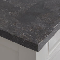 Water Creation Potenza 72" Bathroom Vanity in Earl Grey with Blue Limestone Top and Faucet - Luxe Bathroom Vanities