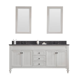 Water Creation Potenza 72" Bathroom Vanity in Earl Grey with Blue Limestone Top and Faucet - Luxe Bathroom Vanities