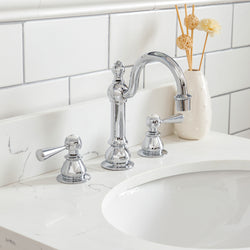 Water Creation Queen 24" Inch Single Sink Quartz Carrara Vanity with Lavatory Faucet - Luxe Bathroom Vanities