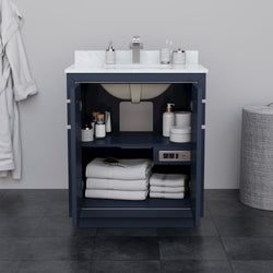 Wyndham Icon 30 Inch Single Bathroom Vanity No Countertop, No Sink in Brushed Nickel Trim - Luxe Bathroom Vanities