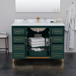 Wyndham Marlena 48 Inch Single Bathroom Vanity No Counter Top No Sink - Luxe Bathroom Vanities