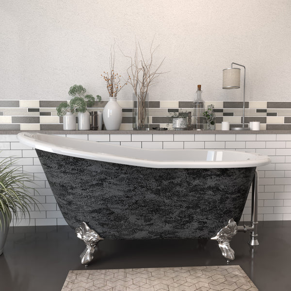 Cambridge Plumbing 61" X 30" Cast IronClawfoot Bathtub - Luxe Bathroom Vanities