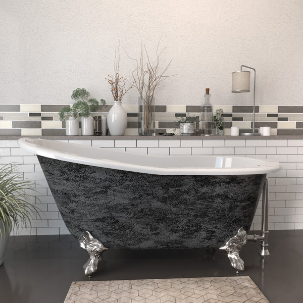 Cambridge Plumbing 61" X 30" Cast IronClawfoot Bathtub - Luxe Bathroom Vanities