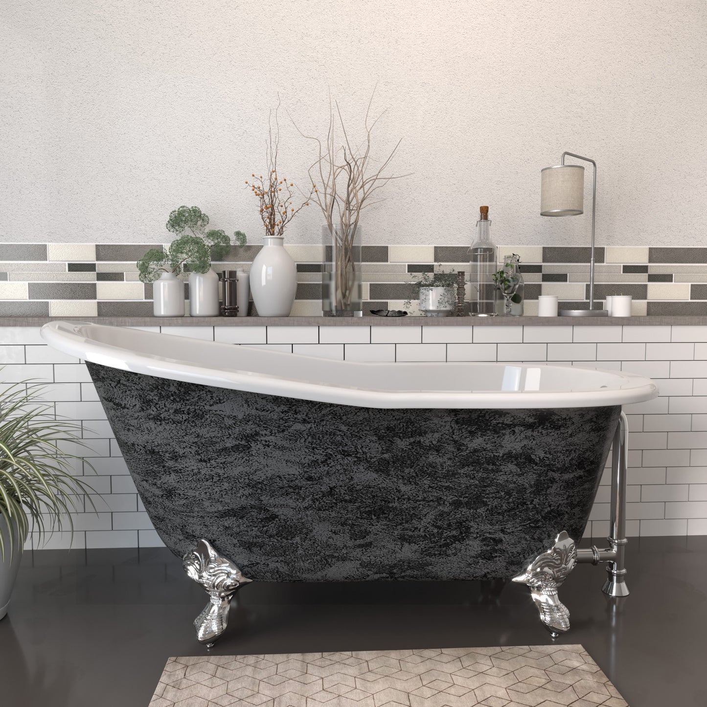 Cambridge Plumbing 61" X 30" Cast IronClawfoot Bathtub - Luxe Bathroom Vanities