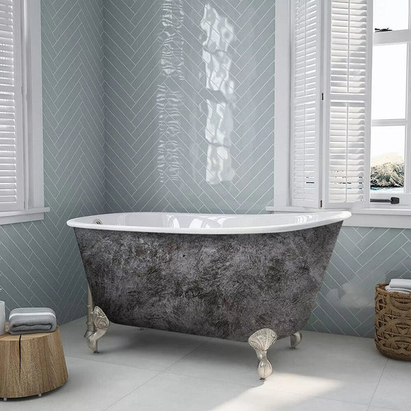 Cambridge Plumbing 54" X 30" Cast Iron Swedish Slipper Tub - Luxe Bathroom Vanities