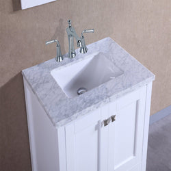 Totti Shaker 30" Transitional Bathroom Vanity with White Carrera Countertop - Luxe Bathroom Vanities Luxury Bathroom Fixtures Bathroom Furniture