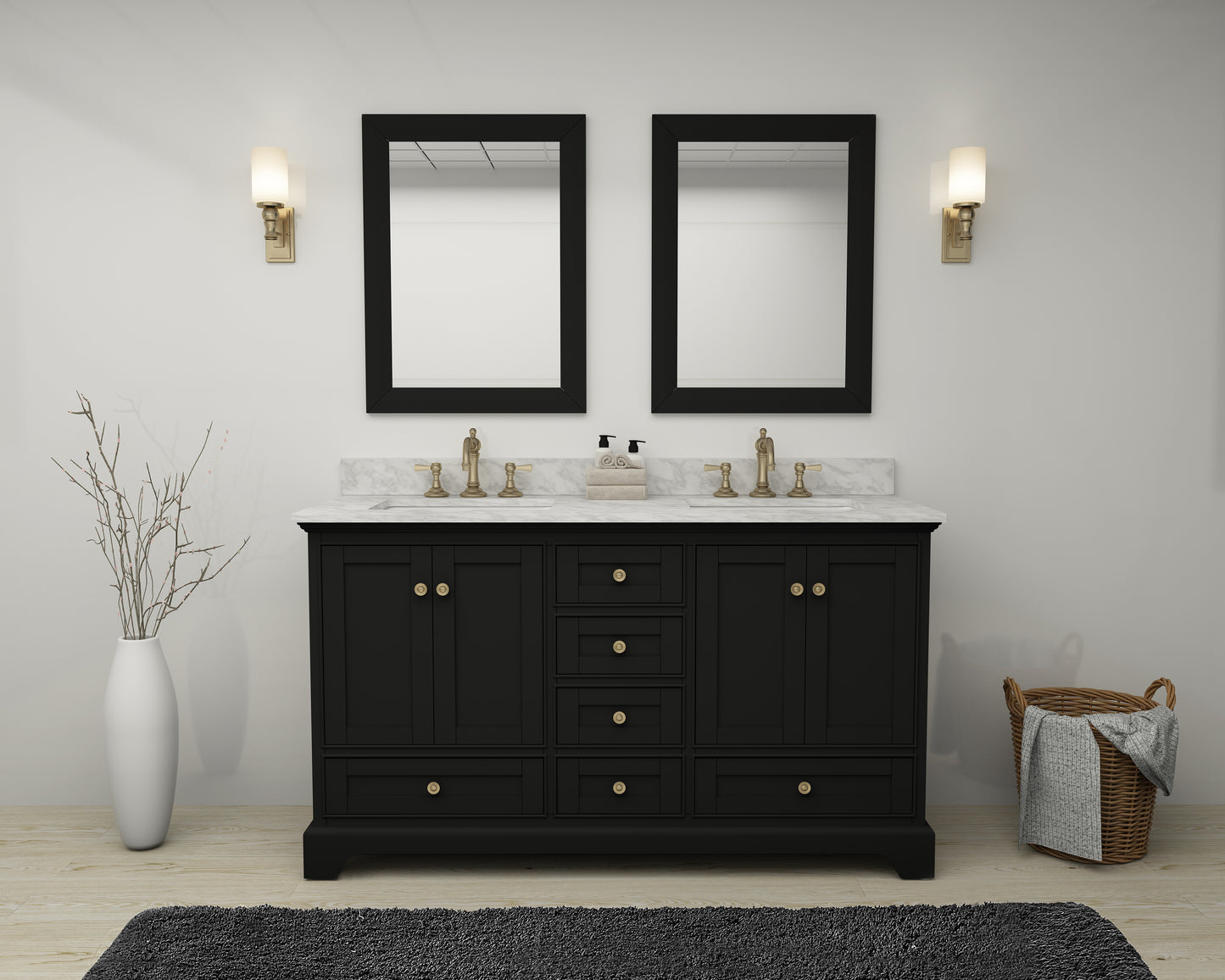 Ancerre Designs Audrey 60 in. Bath Vanity Set - Luxe Bathroom Vanities