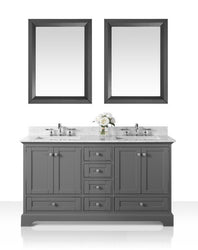 Ancerre Designs Audrey 60 in. Bath Vanity Set With Mirror - Luxe Bathroom Vanities