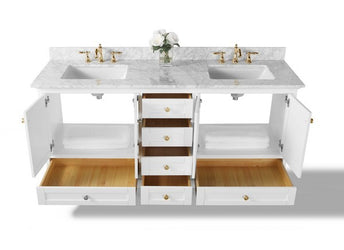 Ancerre Designs Audrey 72 in. Bath Vanity Set With Mirror - Luxe Bathroom Vanities