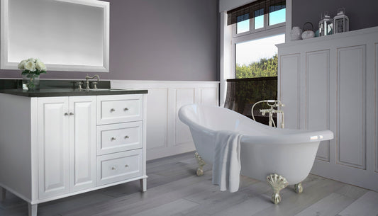 Ancerre Designs Hannah 48 in. Off Centered Left Bath Vanity Set - Luxe Bathroom Vanities