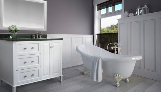 Ancerre Designs Hannah 48 in. Off Centered Right Bath Vanity Set - Luxe Bathroom Vanities