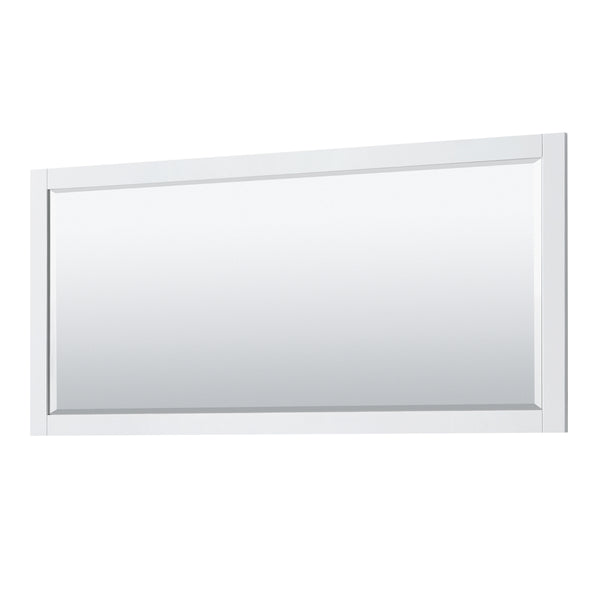 Wyndham Avery 72 Inch Double Bathroom Vanity White Carrara Marble Countertop, Undermount Square Sinks in Matte Black Trim with 70 Inch Mirror - Luxe Bathroom Vanities