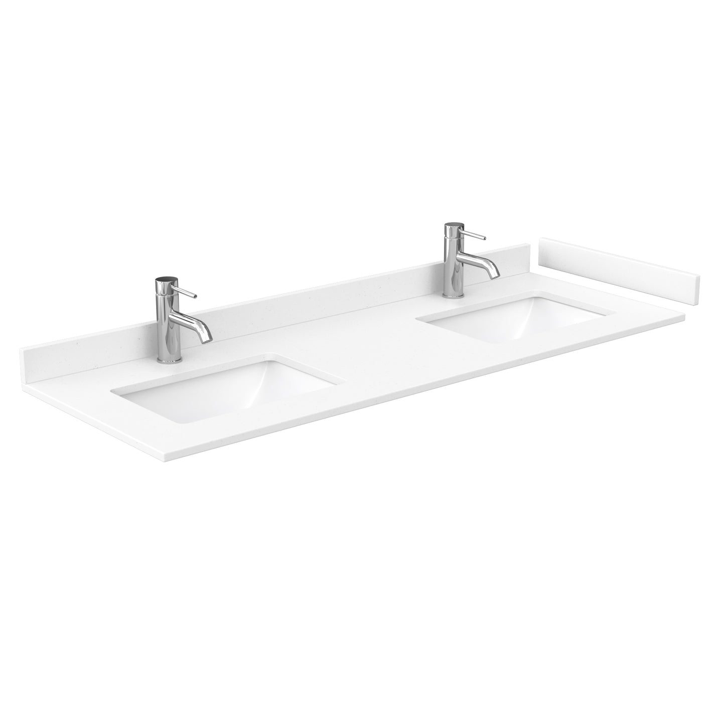 Wyndham Collection Daria 60 Inch Double Bathroom Vanity in White, White Cultured Marble Countertop, Undermount Square Sinks, 58 Inch Mirror - Luxe Bathroom Vanities