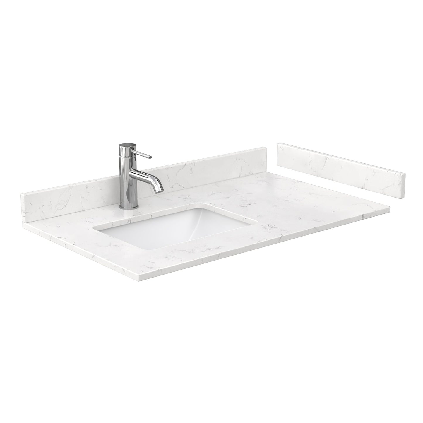 Wyndham Beckett 36 Inch Single Bathroom Vanity Undermount Square Sink - Luxe Bathroom Vanities