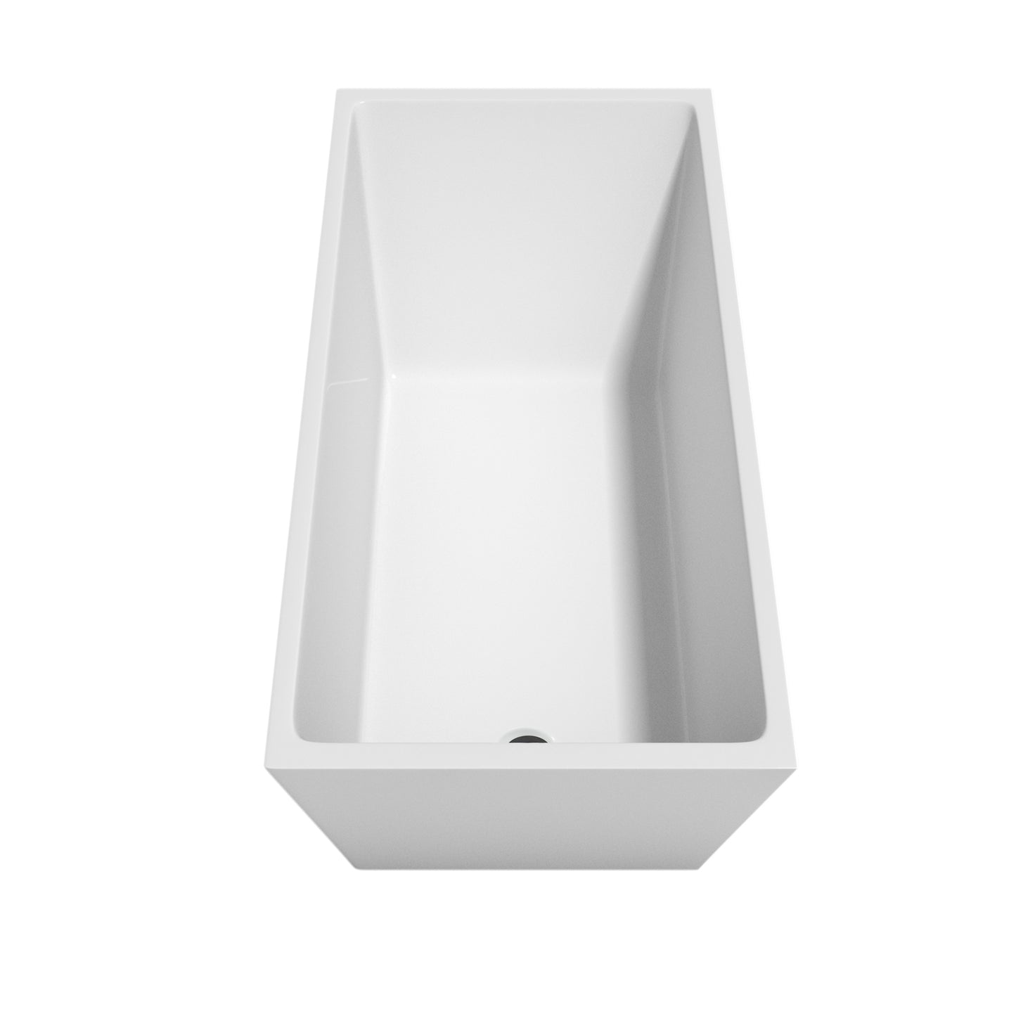 Wyndham Collection Hannah 59 Inch Freestanding Bathtub in White with Matte Black Drain and Overflow Trim - Luxe Bathroom Vanities