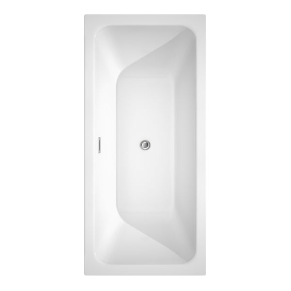 67 inch Freestanding Bathtub in White with Drain and Overflow Trim - Luxe Bathroom Vanities Luxury Bathroom Fixtures Bathroom Furniture